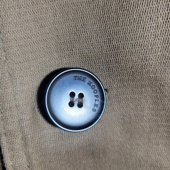 The Kooples mens blazer single breast jacket coat suede trim military 48 medium - Picture 6 of 11